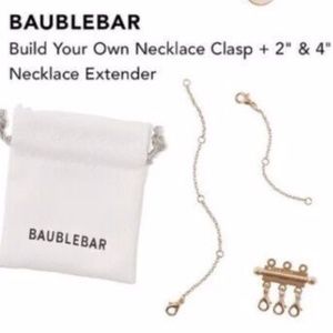 NEW Baublebar Layering Necklace Clasp & Extenders Set Gold